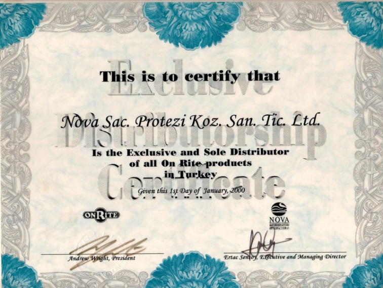 Exclusive and Sole Distributor
