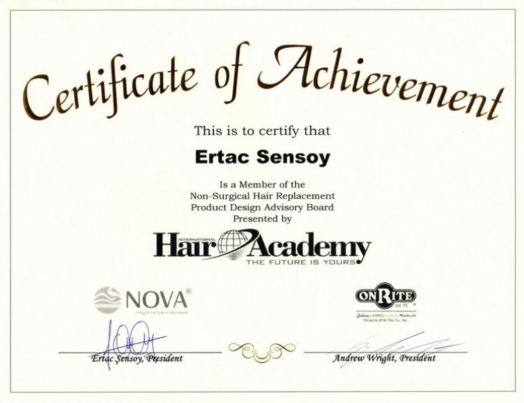 Certificate of Achievement — Product Design Advisory Board
